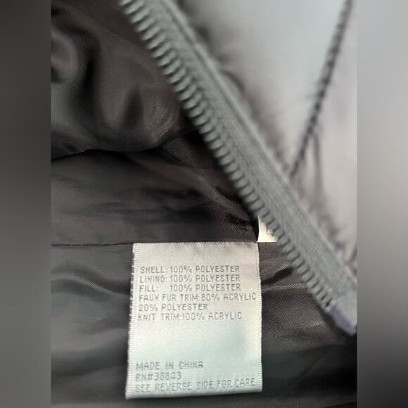 Larry Levine SALE down and feather faux fur hooded puffer coat new size XS - Picture 9 of 14